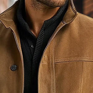 Men's Vintage Suede Single Breasted Jacket