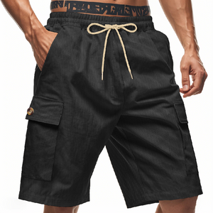 Men's Casual Striped Texture Casual Shorts
