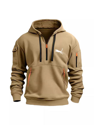 Kapuzenpullover mit Reißverschluss und mehreren Taschen