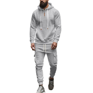 Lockeres Sport-Set aus Kapuzenpullover und Hose für Herren