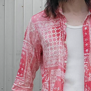 Men's Vintage Casual Perris Print Lapel Long Sleeve Shirt