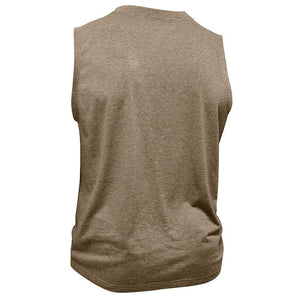 Men's Casual Cotton Blend Contrast Henley Neck Tank Top