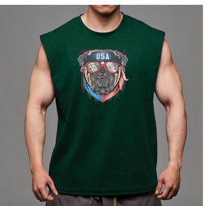 FEUCHTIGKEITSABLEIBENDES TANKTOP AUS USA-BAUMWOLLE
