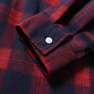Men's Casual Plaid Long-Sleeved Shirt