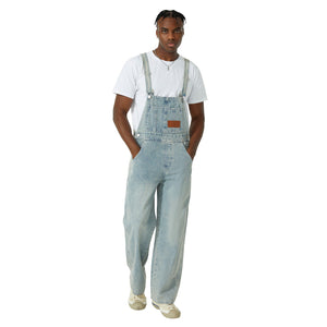 Loose Fit Latzhose mit Stonewashed-Muster – Herren