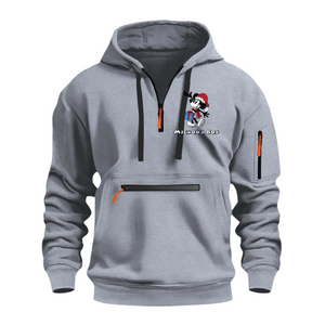 MICK IN THE BOX CASUAL SPORTS MULTI ZIPPER ARM POCKET MEN'S SWEATSHIRT HOODIE