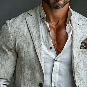 Men's Casual Cotton And Linen Blazer