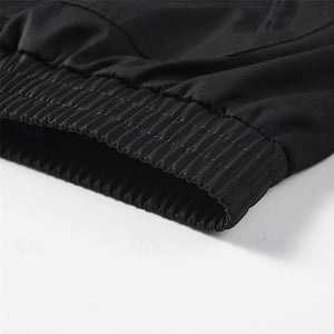 Herren Leichte Jacke Bomberjacke Freizeitjacke Alltag Urlaub Wasserdicht Tasche Frühling & Herbst Einfarbig Modisch Klassisch Revers Standard Schwarz Weiß Königsblau Lila Kaffee Jacke