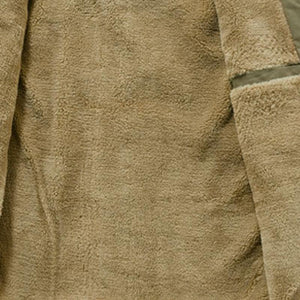 Herren-Cargoweste mit Retro-Camouflage und Plüschfutter, warme Kapuze