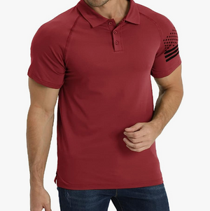 USA FLAG USA FLAG POLOSHIRT MIT RAGLAN-GRAFIK