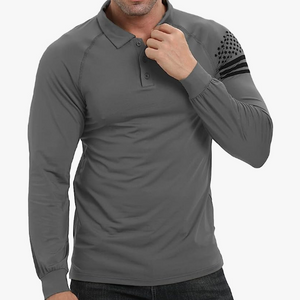 ESSENTIAL 1/4-KNOPF-RAGLAN-LANGARM-POLOSHIRT