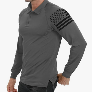 ESSENTIAL 1/4-KNOPF-RAGLAN-LANGARM-POLOSHIRT