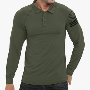 ESSENTIAL 1/4-KNOPF-RAGLAN-LANGARM-POLOSHIRT