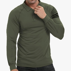 ESSENTIAL 1/4-KNOPF-RAGLAN-LANGARM-POLOSHIRT