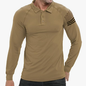 ESSENTIAL 1/4-KNOPF-RAGLAN-LANGARM-POLOSHIRT