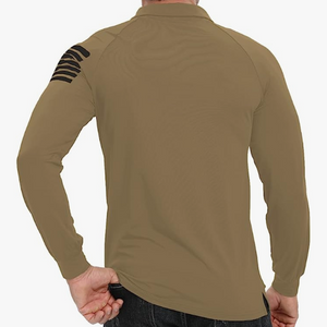 ESSENTIAL 1/4-KNOPF-RAGLAN-LANGARM-POLOSHIRT