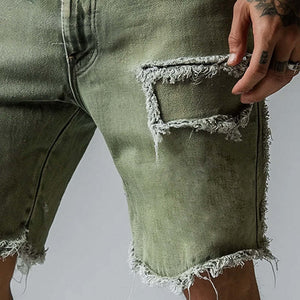 Herren-Shorts aus gebürstetem Vintage-Denim