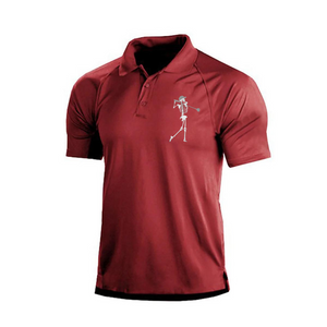 POLOSHIRT MIT RAGLAN-GRAFIK UND SKELETTDRUCK