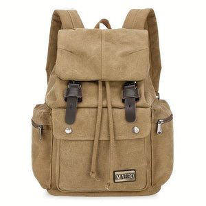 Retro-Outdoor-Rucksack aus Canvas mit großer Kapazität und mehreren Taschen für Herren