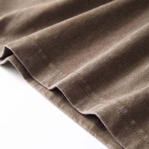 Herren-T-Shirt aus gewaschener Baumwolle im Used-Look mit langen Ärmeln