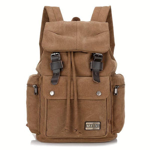 Retro-Outdoor-Rucksack aus Canvas mit großer Kapazität und mehreren Taschen für Herren