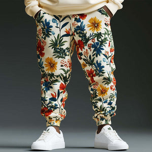 Men's Trendy Floral Print Sports Trousers