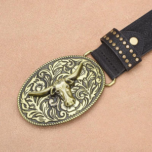 Men's Vintage Rivet Embossed Belt