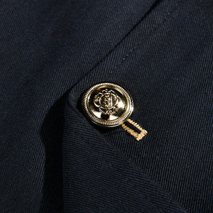 Herren Vintage Casual Solid Revers Button Jacke