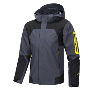 Abnehmbare Outdoor-Hardshell-Jacke mit Kapuze und wasserdichtem Dach