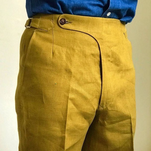 Men's Casual Comfortable Breathable Linen Blended Suit Shorts