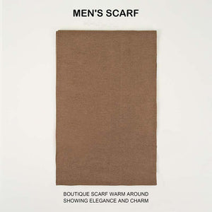 Men's Classic Solid Warm Knit Scarf