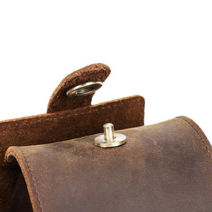 Men's Classic Vintage Portable Cowhide Watch Storage Bag