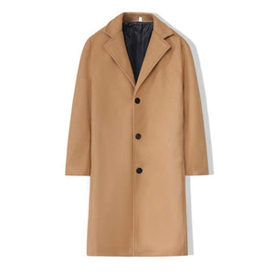 Men's British Style Slim Long Trench Coat