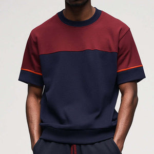 Lässiges Retro-T-Shirt mit Rundhalsausschnitt und kurzen Ärmeln für Herren