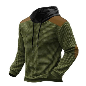Langarm-Hoodie im Jacquard-Colorblock-Design für Herren