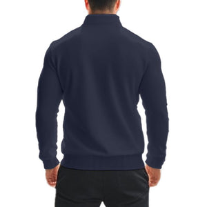 Lässiges, einfarbiges Sweatshirt mit Reißverschluss und Stehkragen für Herren