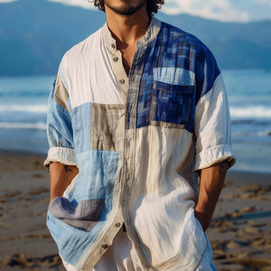 Men's Personalized Printed Fashion Long Sleeve Shirt