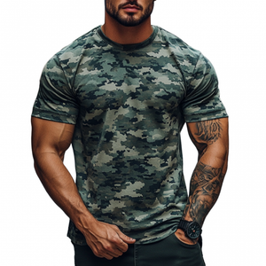 Men's Casual Outdoor Camouflage Cotton Round Neck Short Sleeve T-Shirt