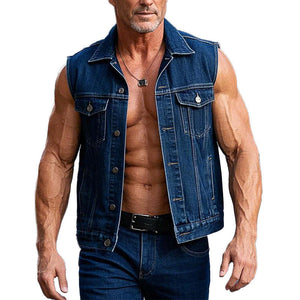 Men's Classic Sleeveless Denim Vest