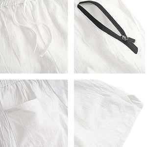 Men's Vacation Cotton And Linen Solid Color Beach Shorts