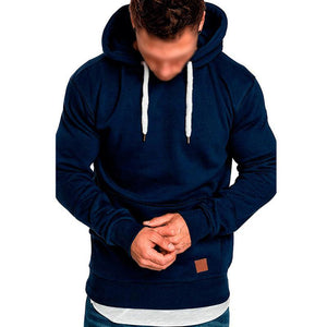 Lässiges, einfarbiges, langärmliges Kapuzen-Sweatshirt für Herren