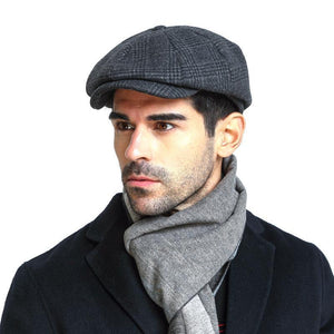 Men's Classic Check Octagonal Hat