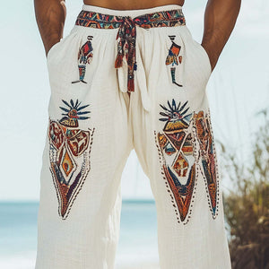 Men's Tribal Embroidered Casual Trousers
