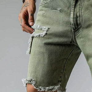 Herren-Shorts aus gebürstetem Vintage-Denim