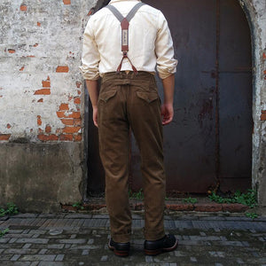 1920er 12oz Cord Farmer Arbeitshose Herren Hosenträgerhose Vintage Overalls 20er