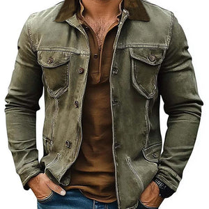 Herren-Jeansjacke im Used-Look