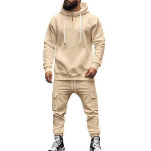 Lockeres Sport-Set aus Kapuzenpullover und Hose für Herren