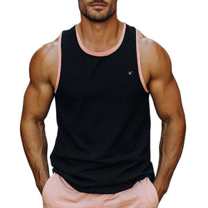 Cooles, hautfreundliches schwarzes Baumwoll-Tanktop für Herren