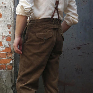 1920er 12oz Cord Farmer Arbeitshose Herren Hosenträgerhose Vintage Overalls 20er