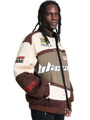 Retro Style Quilted Racing Jacket